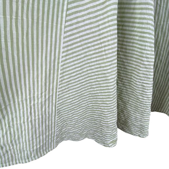 Habitat Striped Tunic Top Size XL Green Cream Art To Wear - Picture 5 of 11